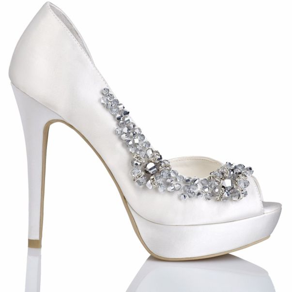 Menbur Women Bridal Shoes White Aragat
